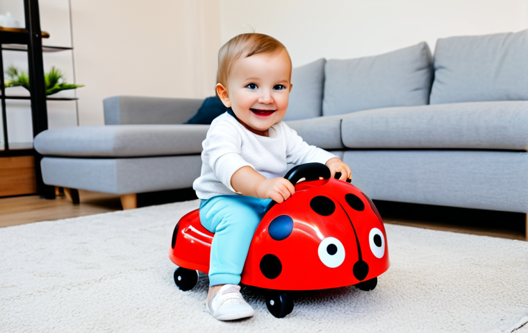 승용완구 추천 구매 방법 - Safe Correpasillos Fun**

A toddler (around 18 months old), fully clothed in bright, comfortable clo...