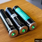 승용완구 충전식 배터리 - A detailed close-up of three types of rechargeable batteries for children's electric cars&mdash;lead-acid,...
